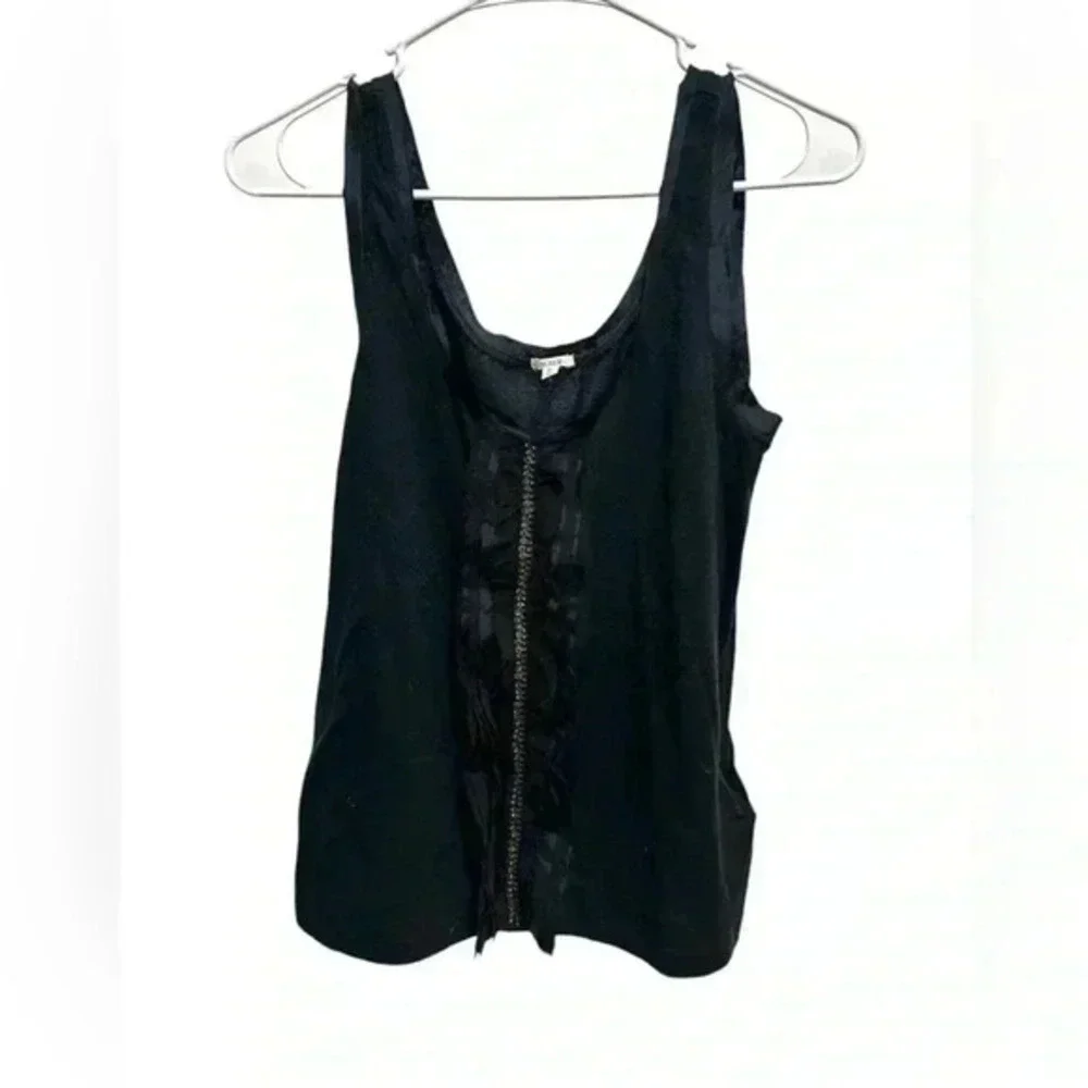 J. Crew black beaded tank top